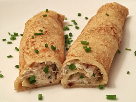 Crab and Mascarpone Crepes Crepes Recipe Breakfast, Crepe Ingredients, Lobster Restaurant, Crepes Recipe, Brunch Items, Savory Crepes, Veggie Sandwich, Crepe Recipes, Mascarpone Cheese