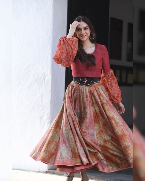 Aditi Rao Hydari Indian Outfits, Aditi Rao Hydari Indian, Hyderabad State, Indian Dresses For Women, Aditi Rao Hydari, Movie Outfits, Aditi Rao, Desi Wedding Dresses, Indian Outfits Lehenga