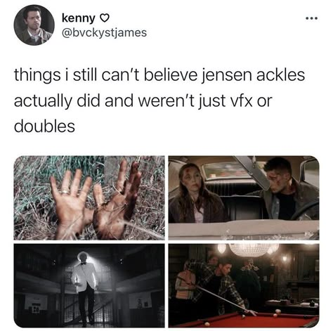 Supernatural Facts, Supernatural Jokes, Spn Memes, Supernatural Actors, Supernatural Pictures, Supernatural Tv Show, Supernatural Destiel, Supernatural Memes, Tv Supernatural