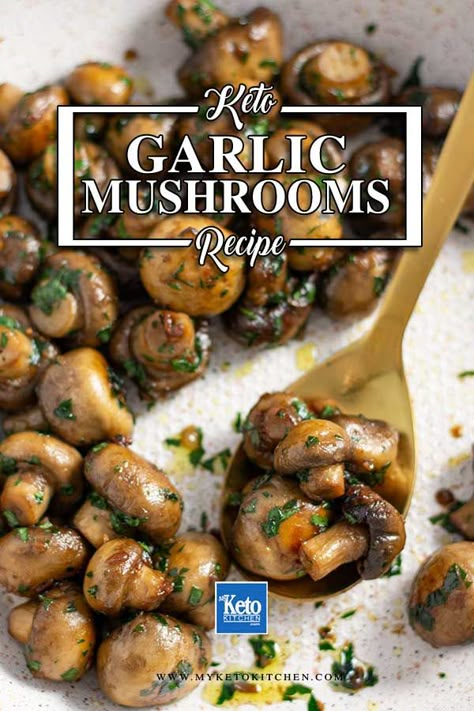 Creamy Garlic Chicken Recipes, Garlic Mushrooms Recipes, Butter Mushrooms, Low Carb Side Dish, Low Carb Side, Garlic Butter Mushrooms, Cooking With White Wine, Creamy Garlic Chicken, Garlic Chicken Recipes