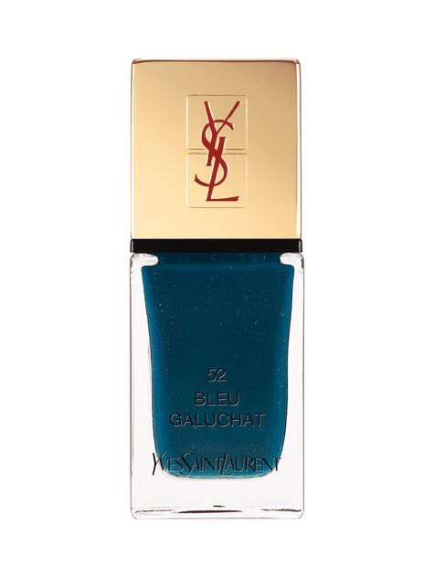 Fall color | Blue Galuchat | YSL Ysl Nail Polish, Cobalt Blue Nails, Yves Saint Laurent Makeup, Couture Nails, Blue Nail Polish, Ysl Beauty, Blue Nail, Rose Oil, Nail Polish Colors