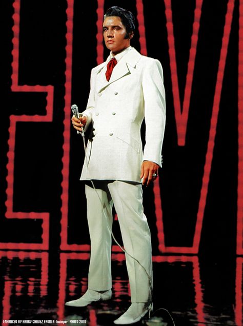 Elvis in june 30 1968 filming the sequence of the ending of his NBC t-v special , If I can dream. Elvis If I Can Dream, If I Can Dream, White Suit, June 30, A Man, I Can, Google Search, White