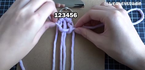 How to make Macrame Diamond Pattern Keychain // PDF tutorial + Video Tutorial Macrame Diamond Pattern, Clutch Tutorial, To The Rescue, Tutorial Video, Id Badge, Diamond Pattern, Video Tutorial, Grocery Store, Macrame