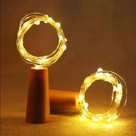 thodahatke.in® 20 LED Wine Bottle Cork Copper Wire String Lights, 2M/7.2FT Battery Operated (Warm White) Pack of 1 th... Wine Bottle Fairy Lights, Bottle Fairy Lights, Led Bottle Light, Wire Fairy Lights, Mini String Lights, Wine Bottle Corks, Lighted Wine Bottles, Led Fairy Lights, Bottle Corks