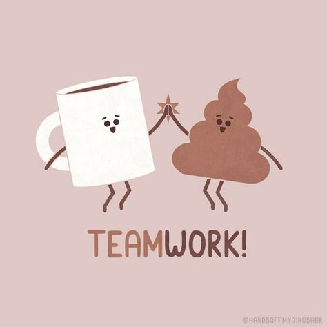 Teamwork Coffee Artwork, Visual Puns, Funny Artwork, Funny Decor, Quirky Art, Coffee Aesthetic, Art Coffee, Funny Illustration, Drinking Humor