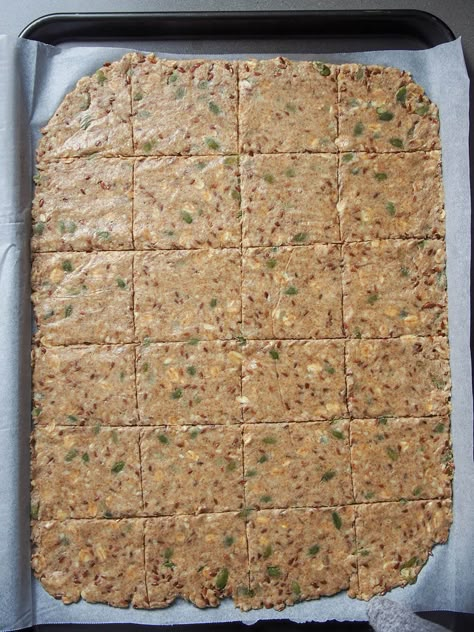 scored dough for Swedish crispbread (rye seed crackers) before baking Sourdough Rye Crackers, Norwegian Crispbread Recipe, Rye Crackers Recipe, Wasa Crispbread Recipes, Rye Crispbread Recipe, Swedish Crackers, Wasa Cracker Recipes, Swedish Picnic, Norse Food