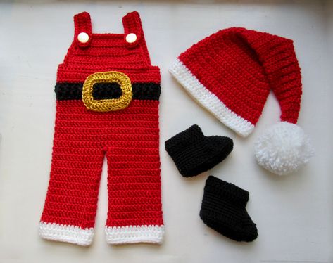 Baby Santa Outfit, Hooded Cowl Pattern, Crochet Baby Costumes, Baby Santa, Baby Christmas Photos, Crochet Santa, Heirloom Dresses, Santa Costume, Santa Outfit