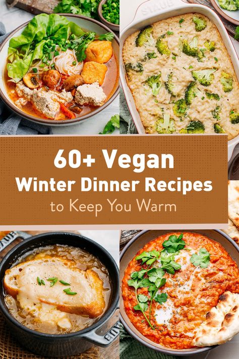 60+ Vegan Dinner Recipes to Keep You Warm This Winter - Full of Plants Winter Plant Based Recipes, Dinner Butternut Squash, Sage Risotto, Butternut Squash And Sage, Vegan Moussaka, Vegan Thai Green Curry, Vegan Stuffed Shells, Vegan Mushroom Soup, Vegan Winter Recipes