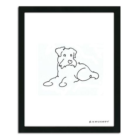 Dog Line Drawing, Dog Line Art, Dog Line, Drawing Frames, Line Art Tattoos, Dog Wall Art, Scottish Terrier, Terrier Dog, Line Art Drawings