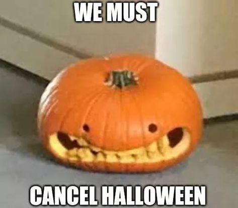 30 Silly Halloween Memes To Get You Ready For The Spooky Season Cursed Pumpkin, Pumpkin Meme, Silly Halloween, Halloween Memes, Care Less, Fake Smile, In The Mood, The Mood, Spooky Season