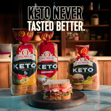 Thanks to Oroweat, now there’s Keto bread you’ll actually want to eat. It’s a great source of fiber so you get all of the good, baked better. *Net carbs = Total Carbs - Dietary Fiber Cut Carbs, Source Of Fiber, Keto Products, Pregnancy Cravings, Protein Recipes, Bread Board, Net Carbs, Keto Bread, Breakfast Brunch Recipes