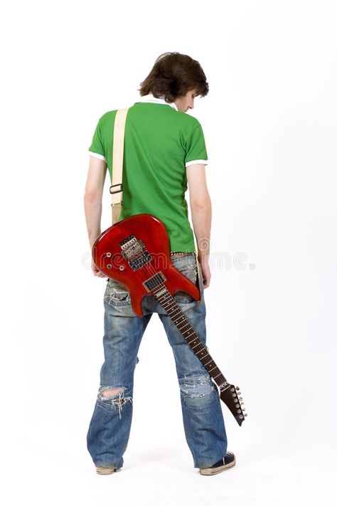 Guitarist with his guitar on back. Guitarist with his guitar on the back #Sponsored , #advertisement, #Ad, #guitar, #Guitarist Art Poses Guitar, Guy Holding Guitar Reference, Cool Poses With Guitar, Guitar Poses For Men, Sitting With Guitar Pose, Guitar On Back Pose, Holding A Guitar Reference, Person Holding Guitar Reference, Pose Reference Guitar