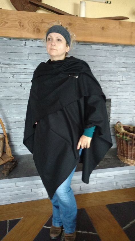 Irish Tweed, Ruana Wrap, Creative Mom, Aran Sweater, Evening Walk, 4 Seasons, Cloak, Shawls And Wraps, Favorite Outfit