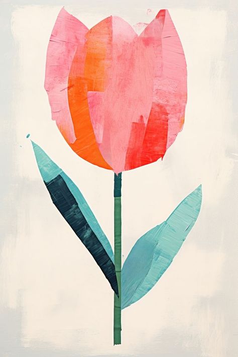 Tulip art painting flower. AI generated Image by rawpixel. | free image by rawpixel.com / Pinn Tulip Abstract, Tulips Illustration, Tulip Illustration, Tulip Art, Tulips Art, Yellow Abstract, Painting Flower, Pink Tulips, Flower Art Painting