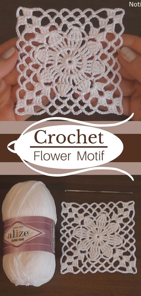 Easy Crochet Motif Flower - Crocheted World Community Crochet Flower Motif, Motif Flower, Crochet Rose Pattern, Crochet Flowers Easy, Crocheting Projects, Professional Skills, Crochet Motif Patterns, Crochet Blocks, Crochet Thread