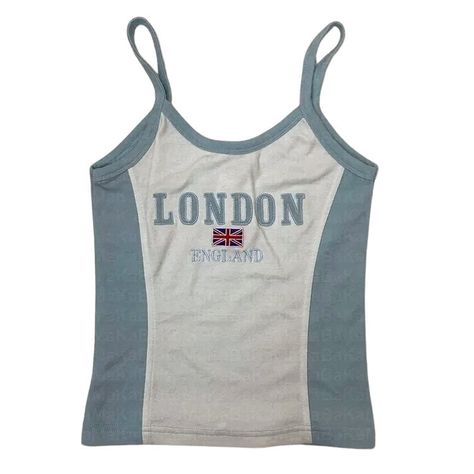 London Embroidery Y2K Tank Top | Y2K Outfits - BOOGZEL – Boogzel Clothing Funky Tops Aesthetic, Clothing Png Y2k, Cute Tops Png, Y2k Wishlist, Y2k Clothes Png, Clothes Png Aesthetic, Pastel Grunge Outfits, London Embroidery, Aesthetic Clothes Png