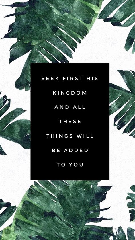 Seek first His Kingdom and all these things will be added to you inspiration guidance Christian quote PINTEREST: @ecclesiasticalsewing Matthew 6 33, Kingdom Of God, Quotes Bible, Verses Wallpaper, Ayat Alkitab, Bible Devotions, Jesus Bible, Quotes God, My Spirit