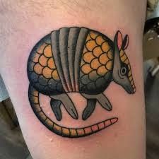 American Traditional Armadillo Tattoo, Traditional Armadillo Tattoo, Armadillo Tattoo, Traditional Tattoo Animals, Tattoo 2022, Lil Space, Anniversary Tattoo, Chicken Tattoo, Rooster Tattoo