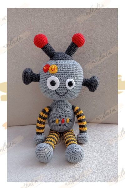 Free Amigurumi Robot Crochet Pattern - Crochet Robot, Amigurumi Knitting, Joy Gifts, Adorable Crochet, Robot Toy, Knitting Techniques, Amigurumi Free Pattern, Crochet Patterns Amigurumi, Amigurumi Doll