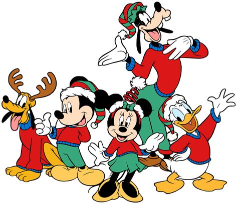 Disney Happy New Year, Clip Art Disney, Friends Christmas Party, Disney Clip Art, Mickey And Friends Christmas, Disney Characters Christmas, Disney Best Friends, Mickey Mouse Coloring Pages, Mickey Mouse Images