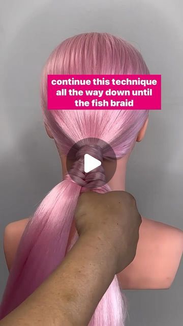 Daina | Braider + Educator on Instagram: "Fish Tail Braid Tutorial   Stylist Credits: @academia_campe   #braids #howtobraid #reelsinstagram #explore #braidbosssociety #braid #fishtailbraid" Fish Braids Tutorial, How To Fish Tail Braid Step By Step, Diy Fishtail Braid, Fish Tales Braid, How To Fish Tail Braid, Fish Braid Tutorial, Fish Tail Hairstyles, Fishtail Braid How To, Fish Braid Hairstyles