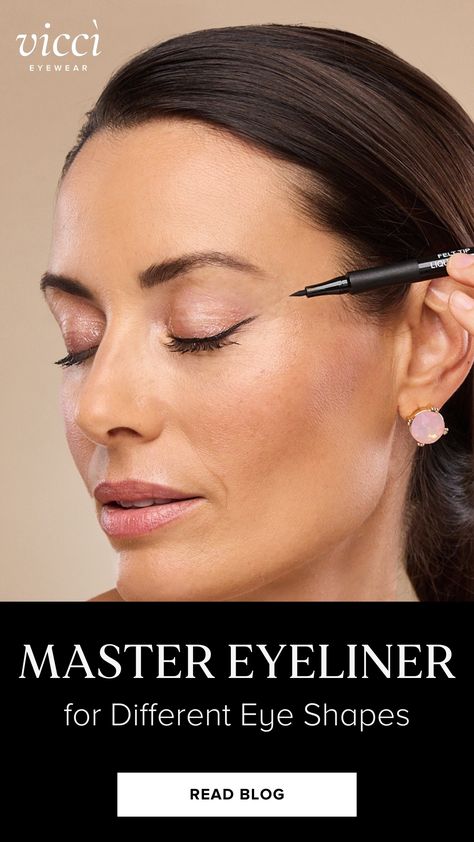 Blog: Mastering Eyeliner for Different Eye Shapes: A Step-by-Step Guide Eyeliner For Different Eye Shapes, Subtle Winged Eyeliner, How To Winged Eyeliner, Eyeliner For Round Eyes, How To Use Eyeliner, Different Eye Shapes, Eyeliner For Almond Eyes, The Best Eyeliner, Eyeliner Techniques