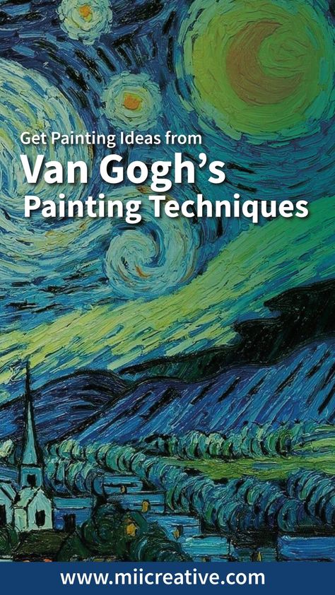 Painting techniques of Van Gogh are very unique and impressive. You can also apply his painting styles for your painting art projects. You may utilize the color scheme that he used in his art. For Canvas painting do pointillism, a technique of applying paint in a pattern of different colored dots. Van Gogh Painting Technique, How To Paint Like Van Gogh, Van Gogh Style Painting, Art For Canvas, Van Gogh Art Lesson, Relaxing Ideas, Number Tricks, Canvas Aesthetic Painting, Painting Hacks