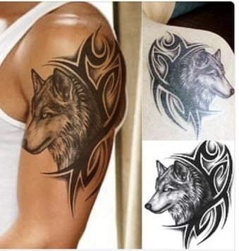 Tattoos Men Shoulder, Tattoos For Women On Thigh, Large Wolf, Wolf Tattoos Men, Diy Tattoo Permanent, Tattoo Diy, Filipino Tattoos, Polynesian Tattoos, Leg Art