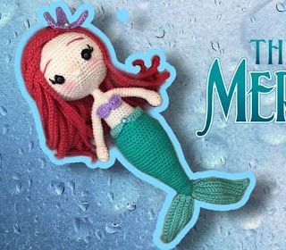 PATRONES AMIGURUMI GRATIS: PATRON GRATIS ARIEL | LA SIRENITA AMIGURUMI 58483 Ariel Crochet Pattern Free, Ariel Amigurumi, Ariel Crochet, Mermaid Tutorial, Ariel Doll, Ariel Mermaid, Crochet Disney, Crochet Mermaid, Crochet Cow