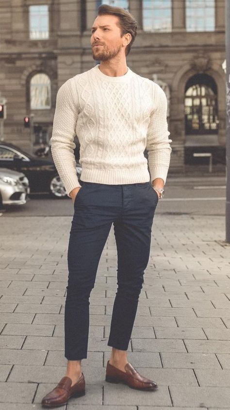 Mens Fall Outfits, Sweater Outfits Men, Jack And Jones Jeans, Pullovers Outfit, Mens Summer Outfits, Fall Outfits Men, Sweater Outfit, Pullover Outfit, Winter Outfits Men