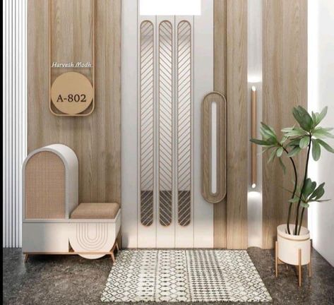 Flat Entrance Design Modern, Main Door Design Entrance Modern, Flat Entrance Design, Smart Mirror Bathroom, Bathroom Designs Ideas, Bathroom Lights Over Mirror, Latest Bathroom Designs, House Main Door, House Main Door Design