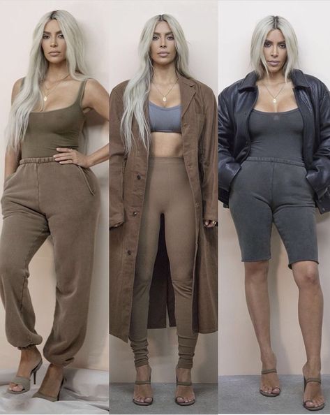 Estilo Kardashian, Yeezy Outfit, Kim Kardashian Outfits, Kim K Style, Kardashian Outfit, Kim Kardashian Style, Lady Dress, Kendall Jenner Outfits, Jenner Outfits