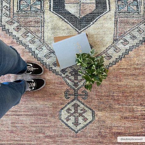 Medinah Washable Runner & Area Rug Dark Living Room Rug Ideas, Boutique Rugs, Farmhouse Area Rugs, Border Rugs, Faux Tree, Floral Area Rugs, Farmhouse Rugs, Stoneware Mugs, Washable Area Rugs