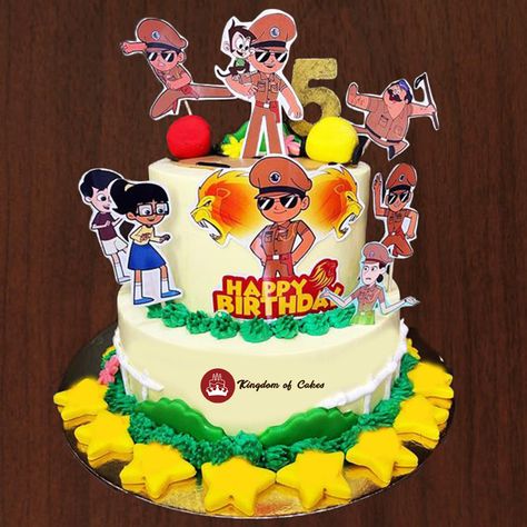 So, here we come with "Aata Majhi Satakli '' superhero little Singham theme cake delighted for all the occasions. A Heavenly Dutch cake baked with love is like a dream come true treat for almost every kid. So if you have a little Singham fan at home we have got a perfect celebration of a little Singham in a different action cake topped with a printer poster of this cartoon series and finished with delicious chocolate drippings. Delhi www.kingdomofcakes.in call 9999812200 Little Singham Cakes, Dutch Cake, Little Singham, Baked With Love, Cartoon Cake, Cartoon Series, Cake Online, Theme Cake, A Dream Come True