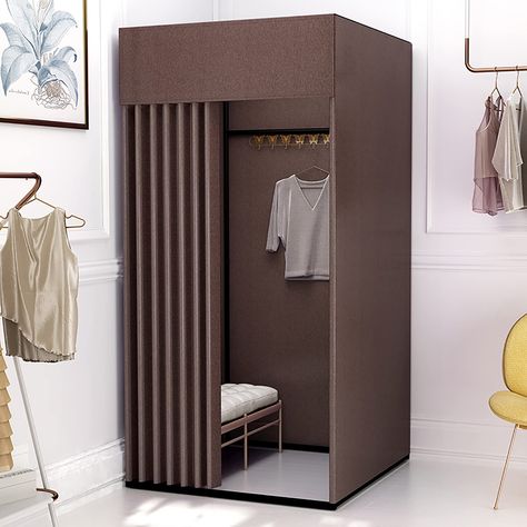 PRICES MAY VARY. IT FROM XUQCAH MATERIAL AND TALENKEB PAR ENT 【STURDY PORTABLE】The fitting room uses a metal frame, which is strong and stable, strong load-bearing; the surface is rust-resistant, high-temperature baking process; light weight, small size, easy to carry and move locker room 【Applicable To Many Occasions】The dressing room is fashionable and simple, and can be used in clothing stores, shopping malls, offices, etc; It is very suitable for temporary toilets and outdoor use Store Fitting Room, Portable Dressing Room, Clothes Shop Design, Fashion Shop Interior, Landscaping Retaining Walls, Types Of Curtains, Fitting Room, White Shelves, Shade Cloth