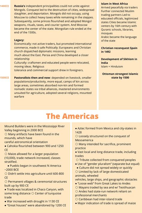 Very useful cheat sheet for units 1 and 2 of AP world history. #study #school #online Ap World History Notes Unit 1, History Cheat Sheet, Perfect Bio For Instagram, Highschool Notes, Manifesting School, Ap World History Notes, World History Notes, History Revision, Ap History