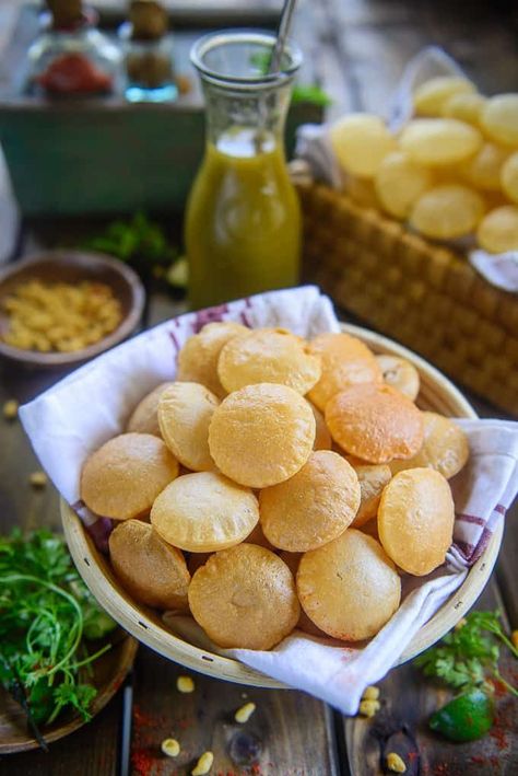 The craving for Golgappa is so real and unpredictable, right? So, why not make Golgappa at home and munch them whenever you like? Therefore, my today's special recipe is all about how to make Suji Golgappa and Atta Golgappa at home! You better note it down, okay? #Indian #StreetFood #Golgappa #PaniPuri #Puchka Dahi Poori, Pani Poori, पानी पूरी, Pani Puri Recipe, Dahi Puri, Puri Recipe, Puri Recipes, Indian Street Food Recipes, Pani Puri