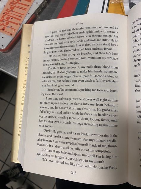 Book page 
Book scene Verity Spicy Pages, Verity Epilogue, Verity Bonus Chapter, Hoover Books, Book Obsession, Colleen Hoover Books, World Of Books, Colleen Hoover, Take Two