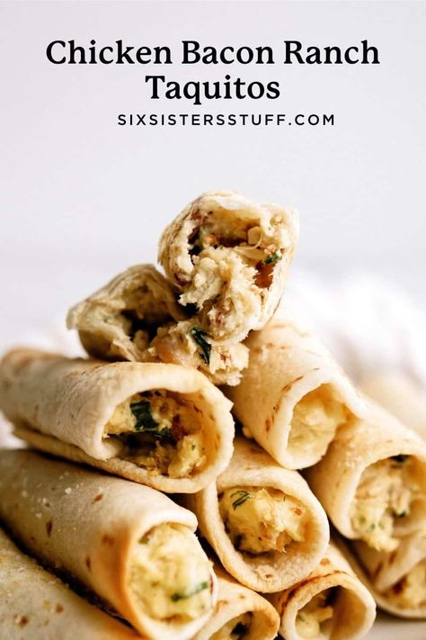 Baked Chicken Bacon Ranch Taquitos Recipe Baked Chicken Bacon Ranch, Chicken Bacon Ranch Taquitos, Bacon Ranch Chicken, Taquitos Recipe, Vacation Meals, Cream Cheese Chicken, Chicken Bacon Ranch, Bacon Ranch, Chicken Fajitas