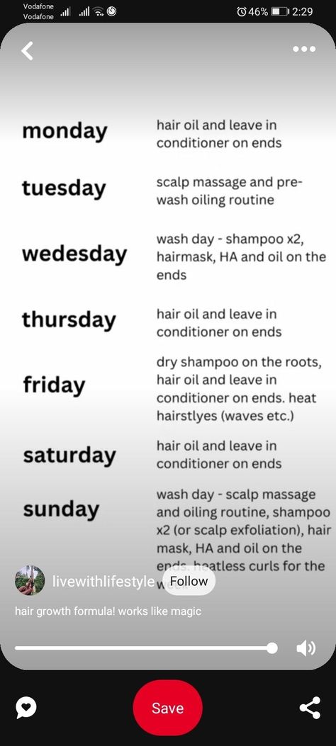 Hair Oil Schedule, Haircare For Hair Growth, Hair Care Routine Chart, Weekly Hair Growth Routine, Weekly Haircare Routine Schedule, Curly Hair Schedule, Healthy Hair Growth Routine, Hair Oiling Schedule, Hair Care Schedule Weekly