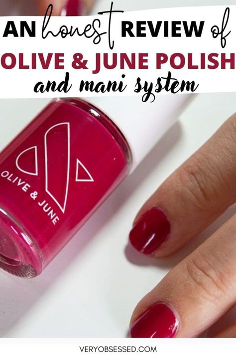 Olive And June Obsessed, Olive And June Nails, Olive And June Nail Polish, Strawberry Scones, Nail Polish Storage, Edge Nails, Olive And June, Fingernail Polish, Nail Polish Brands