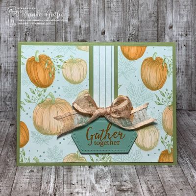 Fall Fest Come to Gather Stampin Up! Pumpkins card and Video Bunny Money, Fall Fest, Pumpkin Cards, Gather Together, Pumpkin Lights, Striped Ribbon, Happy Fall Y'all, Product List, Fall Cards