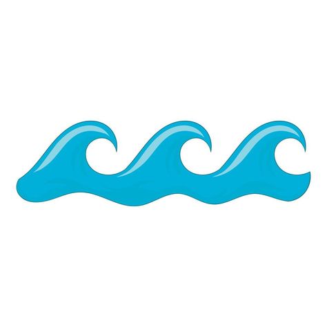 Waves Cartoon, Clip Art Freebies, Waves Icon, Water Splash, Sea Waves, Cartoon Drawings, Cartoon Styles, Vector Art, Clip Art