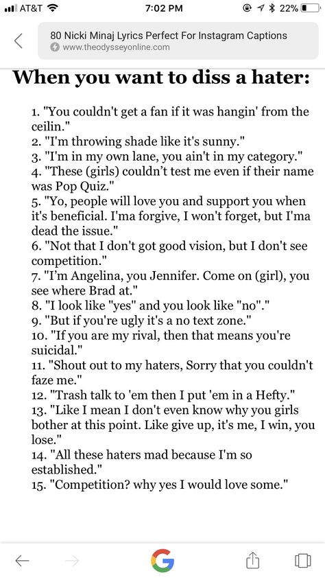 Instagram Captions To Throw Shade, Throw Shade Captions, Throwing Shade Quotes Funny, Captions To Throw Shade At Him, Nicki Lyrics For Captions, Nicki Captions For Instagram, Nicki Minaj Ig Captions, Throwing Shade Captions For Instagram, Nicki Minaj Lyrics For Captions