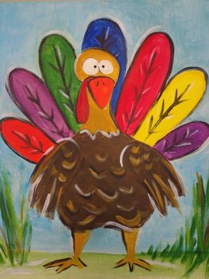 Wine And Painting Party, Turkey Painting, Cute Easy Paintings, Turkey Art, Painting Parties, Wine Painting, Thanksgiving Art, Fredericksburg Va, Wine Design