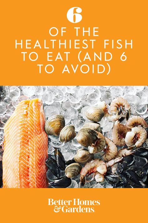 Learn about the best and worst seafood choices for your health and for the environment, then "go fish" and enjoy the approved varieties in our favorite fish recipes. #sustainableliving #eatinghealthy #healthyfish #sustainablefish #bhg Healthiest Fish, Fish Nutrition Facts, Fish Benefits, Fish Diet, Fish To Eat, Foods To Reduce Cholesterol, Monk Fish, Fish Chart, Fish Types