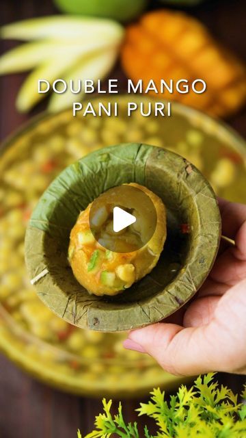 Mango Pani Puri, Mango Delight, Pani Puri Recipe, Ripe Mango, Puri Recipes, Pani Puri, Raw Mango, Black Salt, Mango Flavor