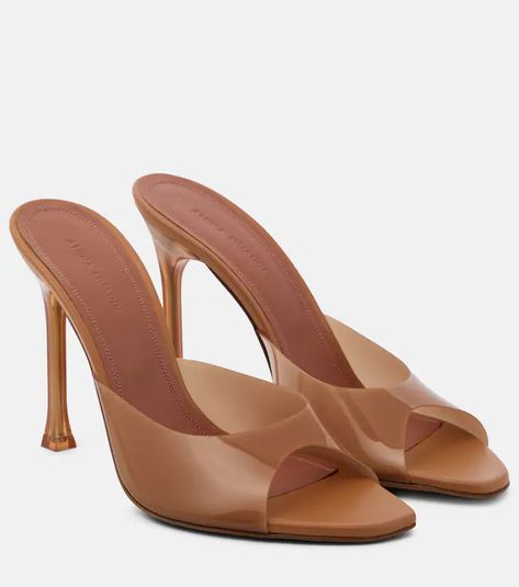 Amina Muaddi High-heel sandals for Women | Mytheresa Pvc Heels, Amina Muaddi Heels, Two Worlds, Amina Muaddi, Hype Shoes, Yellow Shoes, Luxury Women Fashion, Shoe Closet, Sandals For Women