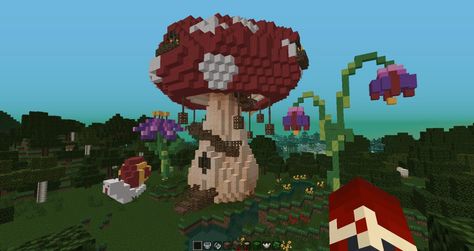 Wonderland Minecraft, Mushroom Wonderland, Minecraft Garden, Playing Minecraft, Alice And Wonderland, Minecraft Map, Minecraft Inspo, How To Play Minecraft, Minecraft Architecture