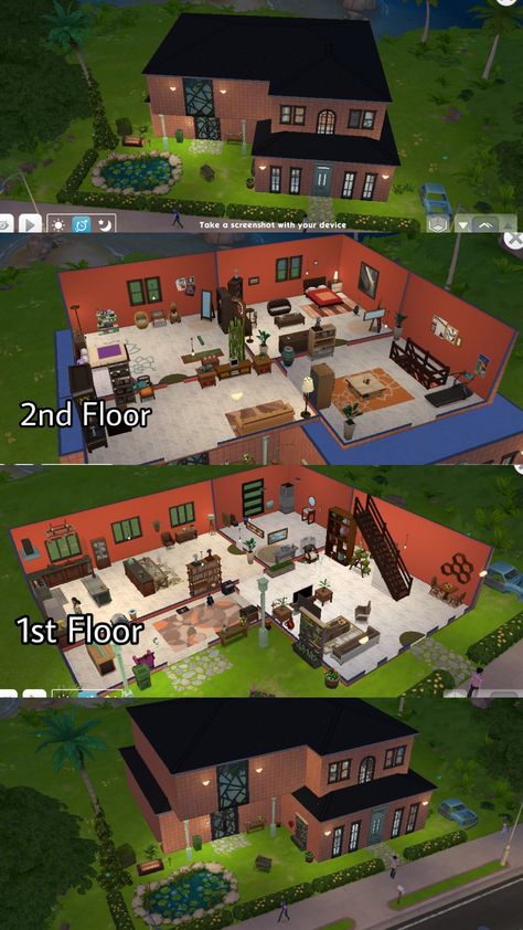 House Design 2nd Floor, Sims Mobile House Ideas Layout, Mobile House Ideas, Sims Mobile House Ideas, The Sims Mobile, Mobile House, Sims Mobile, Sims Freeplay Houses, Mobile Office